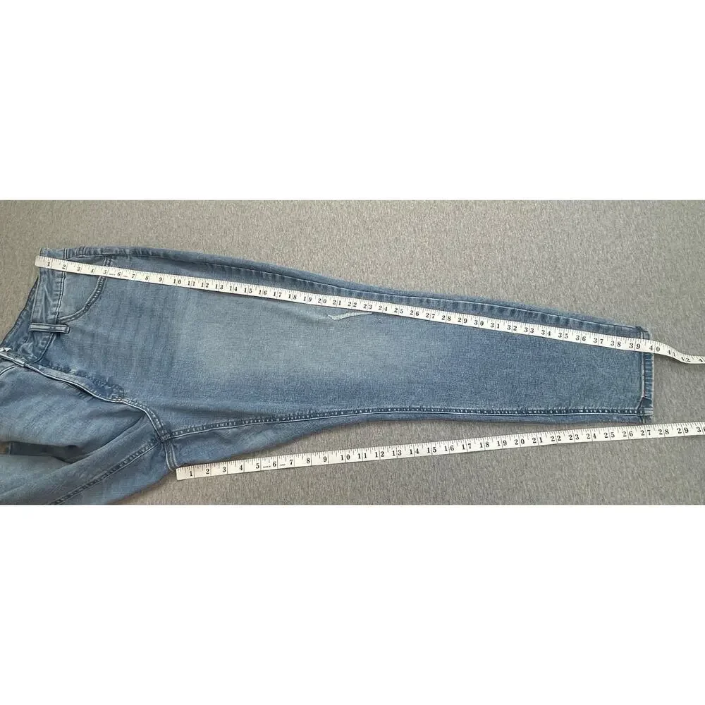 AVA & VIV Jeans‎ Womens 18 Blue Cotton Blend Stretch Distressed High Rise Skinny